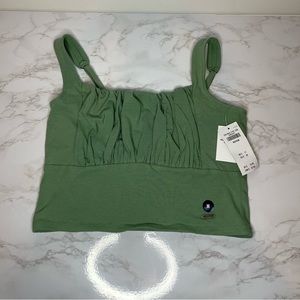 Hollister sage green crop top